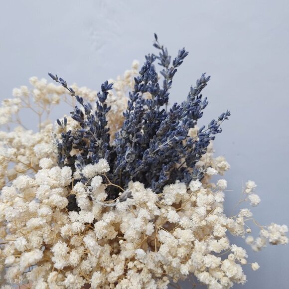 60g Dried Lavender & Baby Breath Bundles 100% Natural Bouquet Home Decor Wedding - Picture 8 of 13